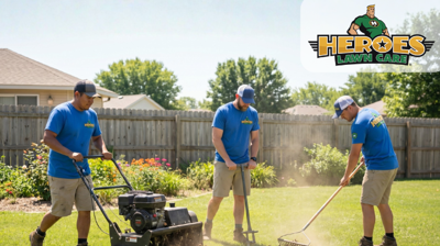 Affordable Lawn Aeration by Heroes Lawn Care in Cedar Park, TX