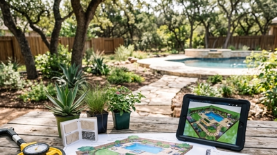 Landscape design by Heroes Lawn Care in Cedar Park, TX