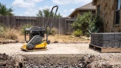 Paver patio installation by Heroes Lawn Care in Cedar Park, TX