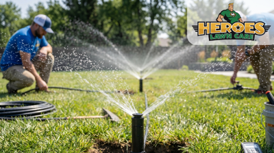 irrigation instalacion by Heroes Lawn Care in Cedar Park, TX