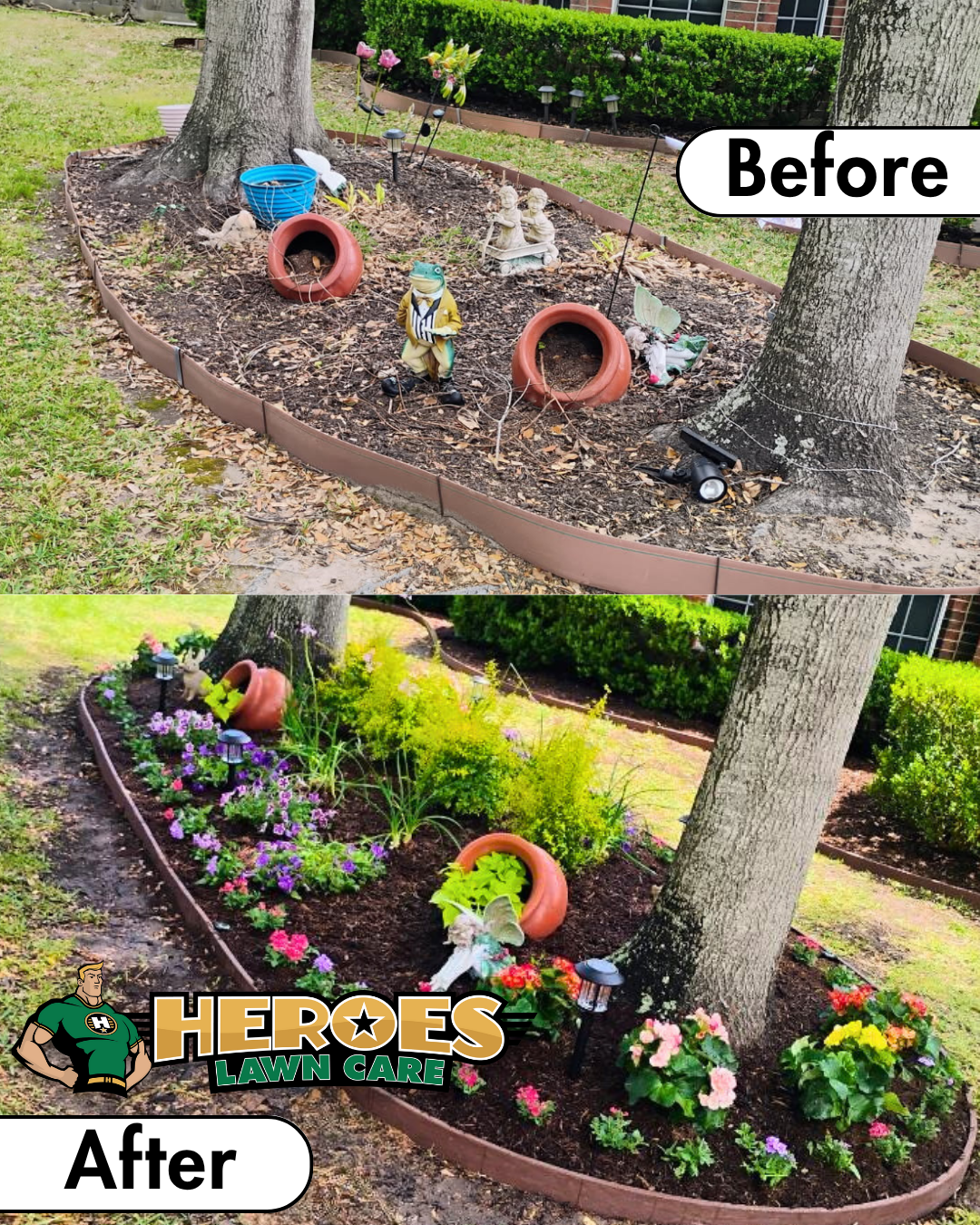 Curb Appeal with a Tree Bed Blooms Bright